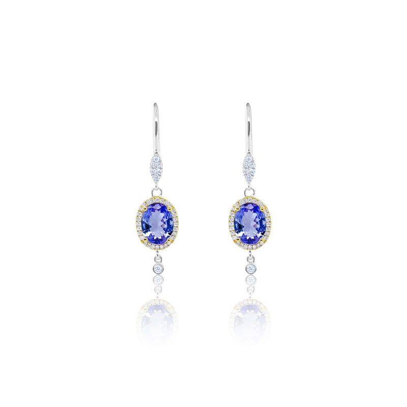Blue Sapphire Drop Earrings