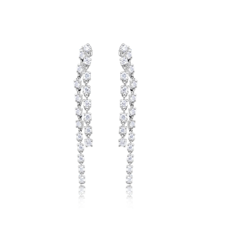 White Gold Diamond Drop Studs