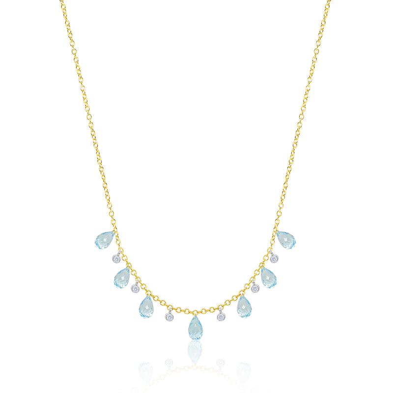 Blue Topaz Drop Necklace