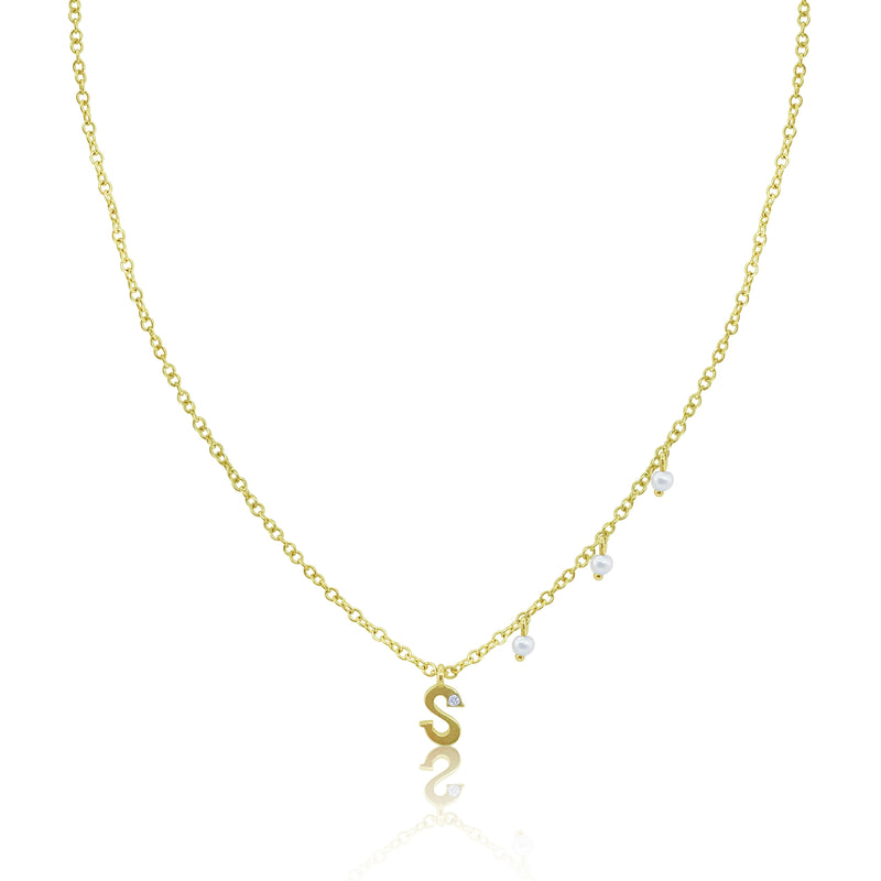 Mini Initial Necklace "I"