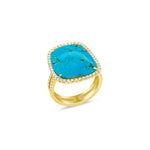 Turquoise and Diamond Ring