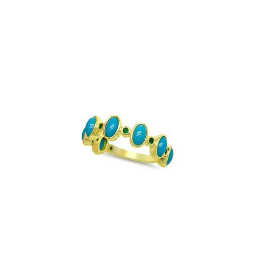 Gold and Turquoise Ring