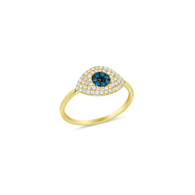 Buy 18k Gold Plated Evil Eye Ring for Women Online in India