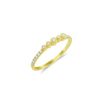 Dainty Yellow Gold and Diamond Ring