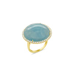 Yellow Gold Milk Aqua Ring