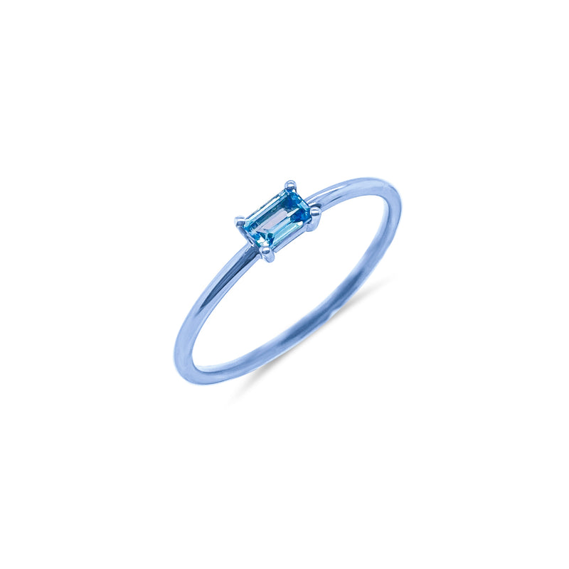 Galactic Blue Silver and Blue Topaz Ring
