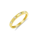 Classic Yellow Gold and Diamond Band