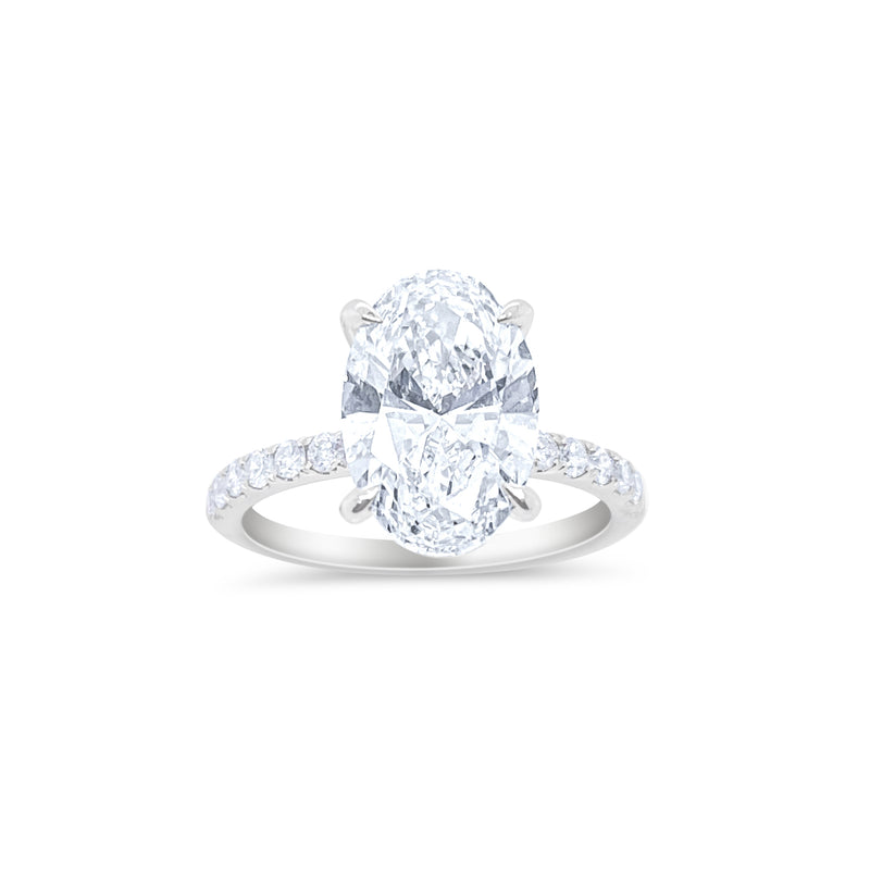3 Carat Lab Grown Oval Diamond Ring
