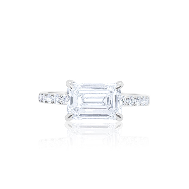 2 Carat LAB Grown Emerald Cut Diamond Ring