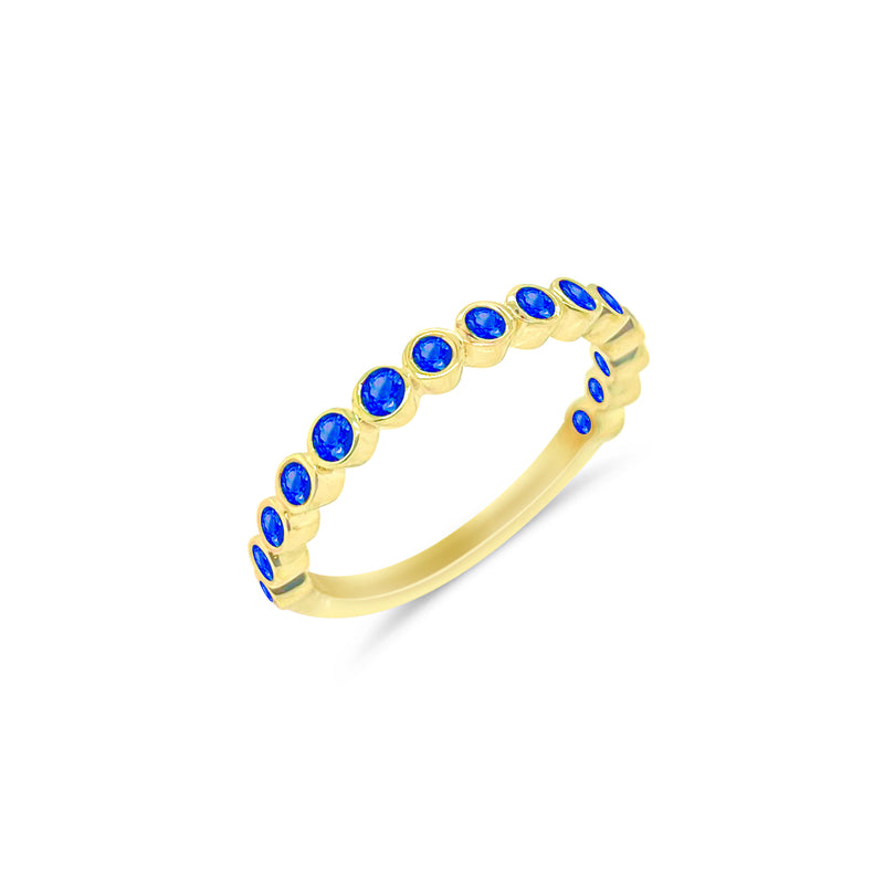 Blue Sapphire Bezel Ring