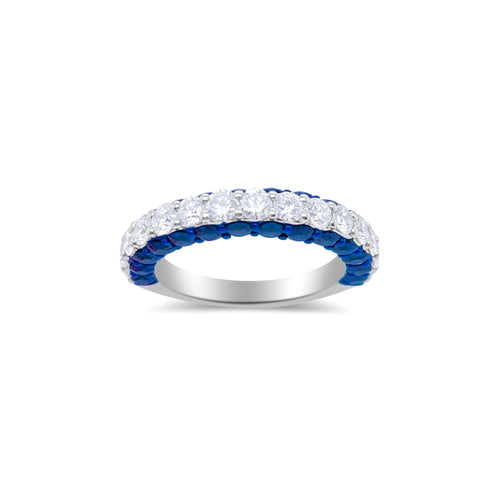 Galactic Blue Sapphire and Diamond Ring