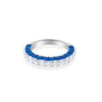 Galactic Blue Sapphire and Diamond Ring