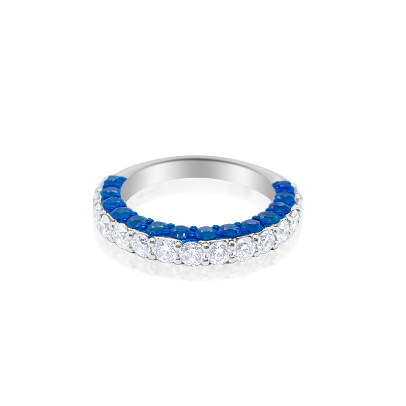 Galactic Blue Sapphire and Diamond Ring