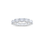 4.57 cts Emerald Cut Horizontal Eternity Band Ring