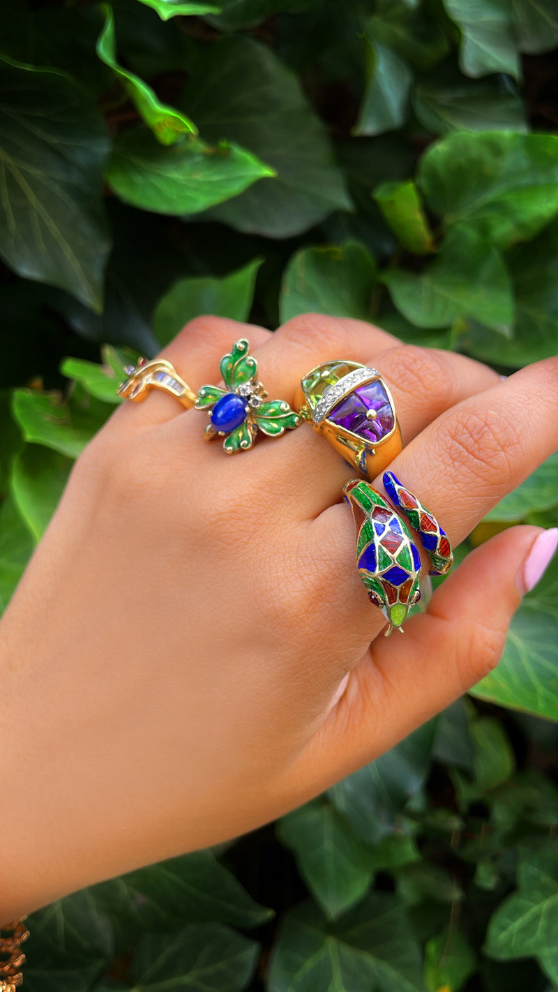 Multi-Gem Pinky Ring