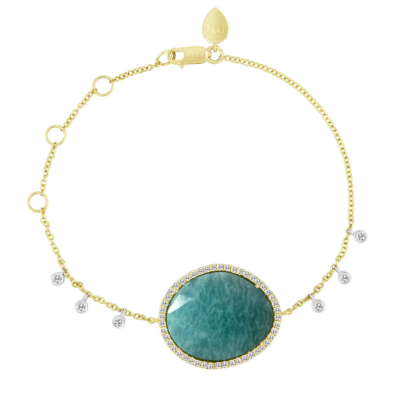 Yellow Gold Amazonite Bracelet