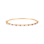 Rose Gold Scattered Pink Sapphire and Diamond Bracelet