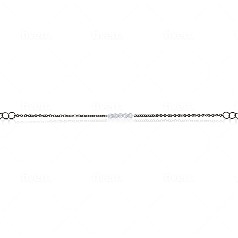 Black Rhodium Diamond Bracelet