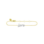 Yellow Gold Diamond "LOVE" Anklet