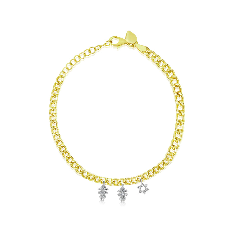 Kids and Symbol Cuban Link Bracelet | Two Girls