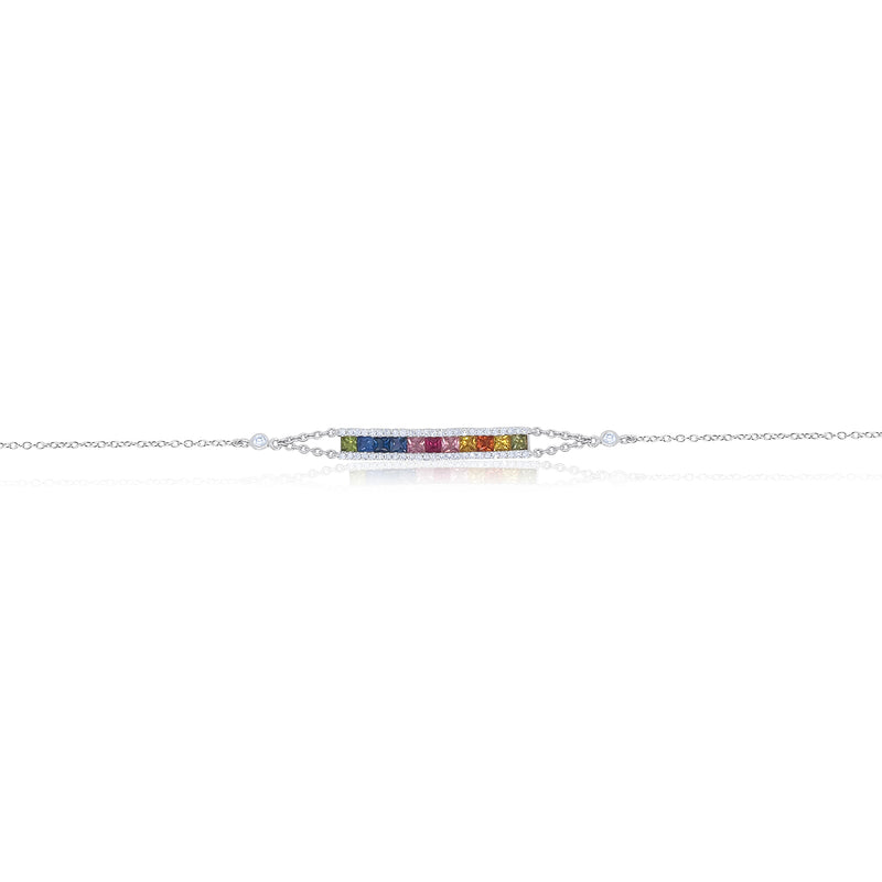 White Gold Rainbow Bracelet