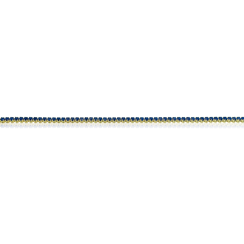 Yellow Gold Blue Crystal Bracelet