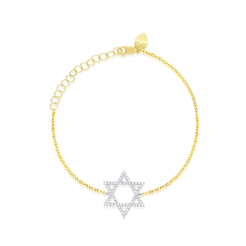 Two Tone Star of David Bracelet