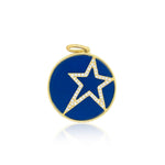 Yellow Gold and Blue Star Charm