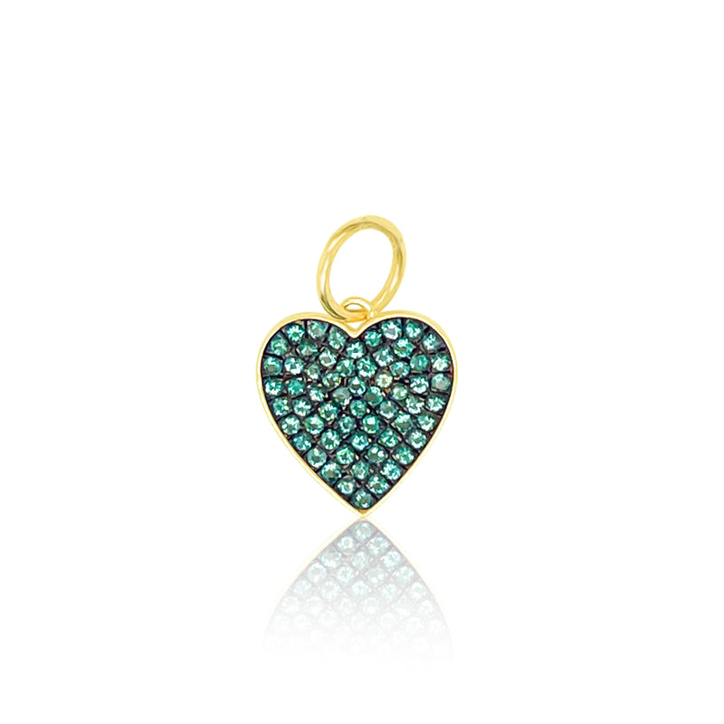 Yellow Gold Emerald Heart Charm *ONLINE EXCLUSIVE*