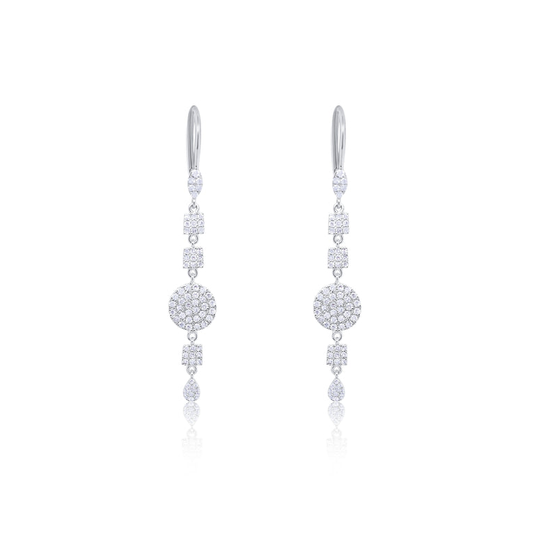 White Gold and Diamond Earrings