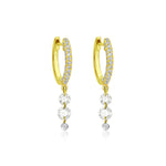 Drop Drilled Diamond Huggies