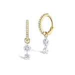 Drop Drilled Diamond Huggies