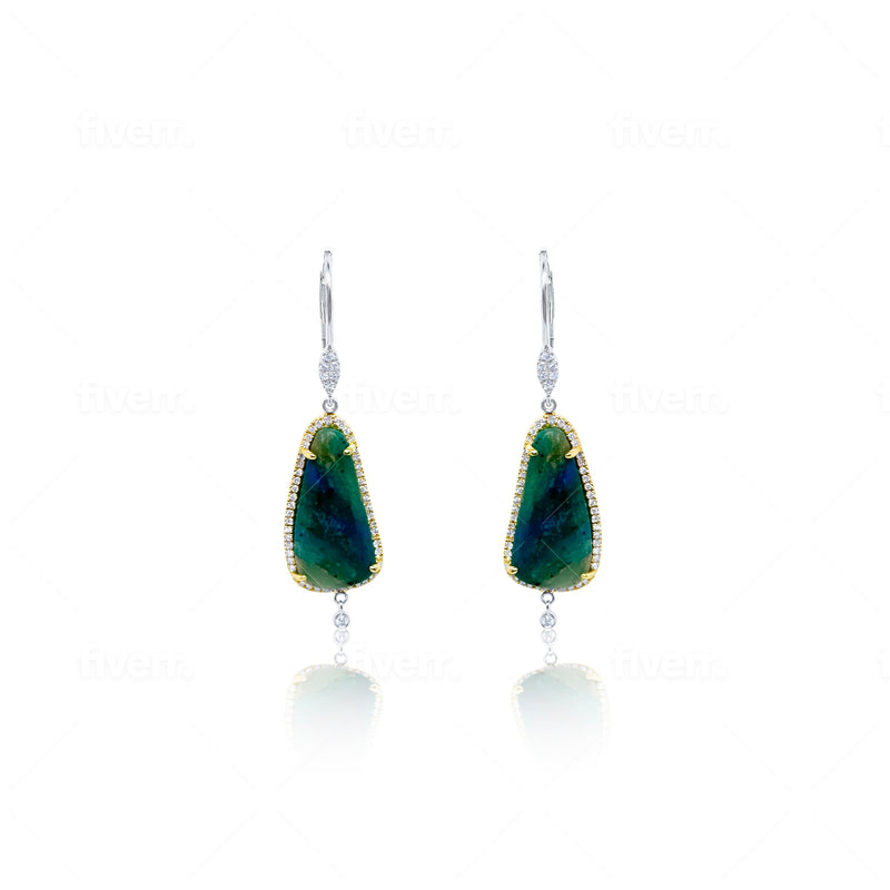 Statement Drop Chrysocolla Earrings