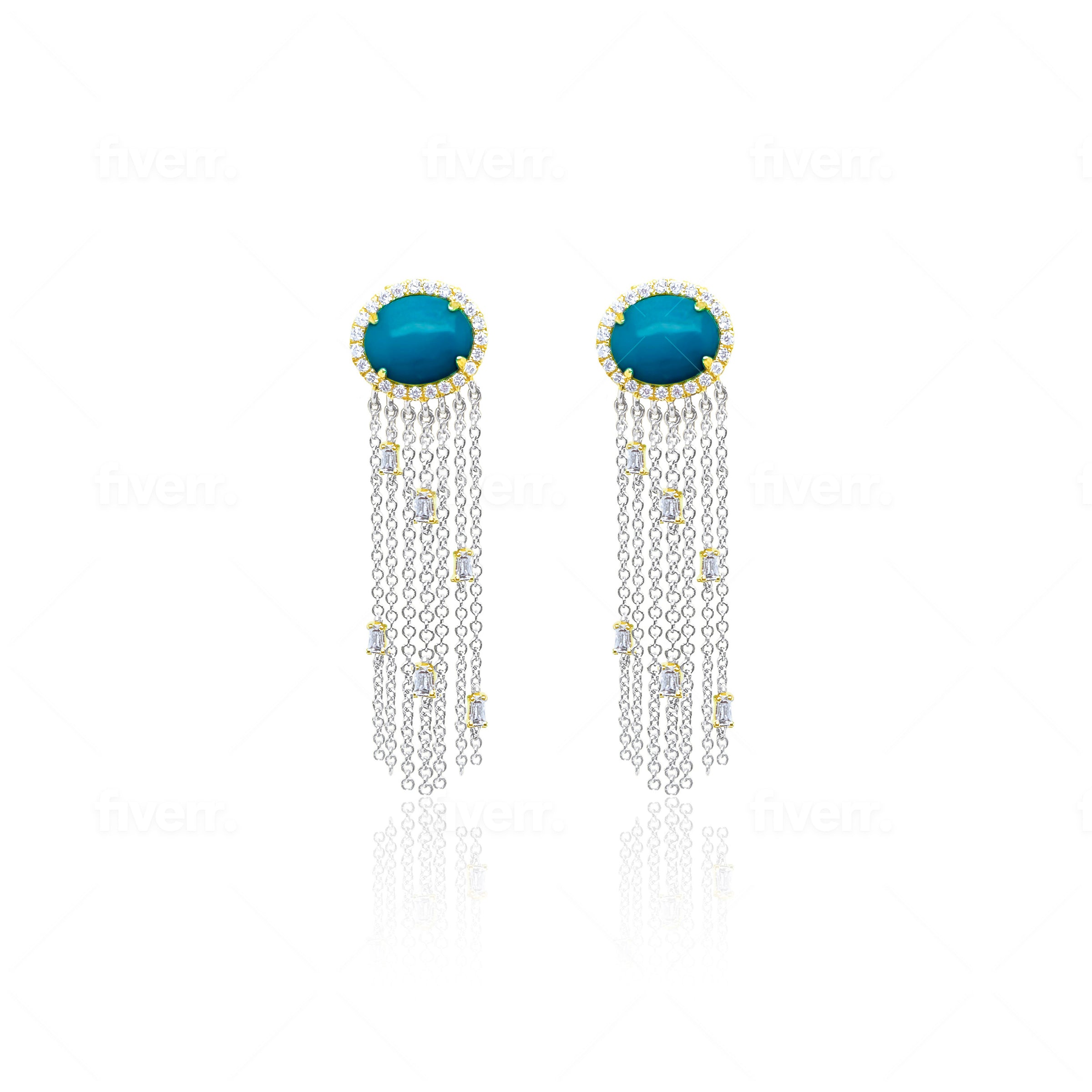 Diamond fringe earrings deals