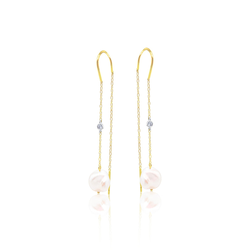 Pearl Threader Earrings
