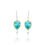 Yellow Gold Turuqoise Carving Earring
