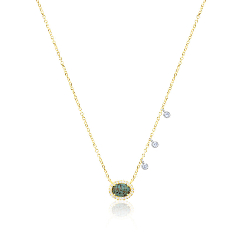 Yellow Silver Turquoise Necklace