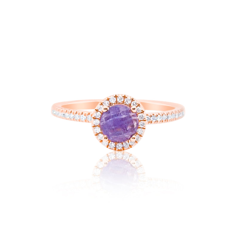 Rose Gold Tanzanite Diamond Ring
