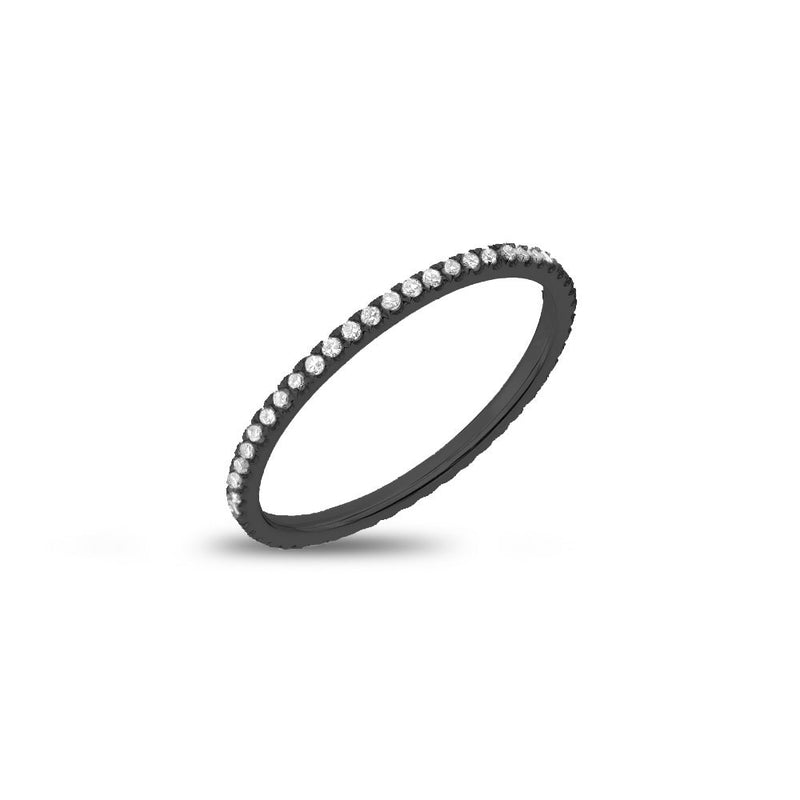 Space Black Delicate Eternity Band