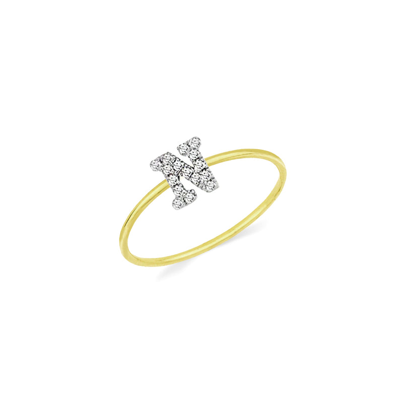 Dainty Initial Ring