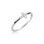 Dainty Diamond Cross Ring