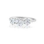 White Gold Diamond Clusters Ring IN STOCK AND READY TO SHIP