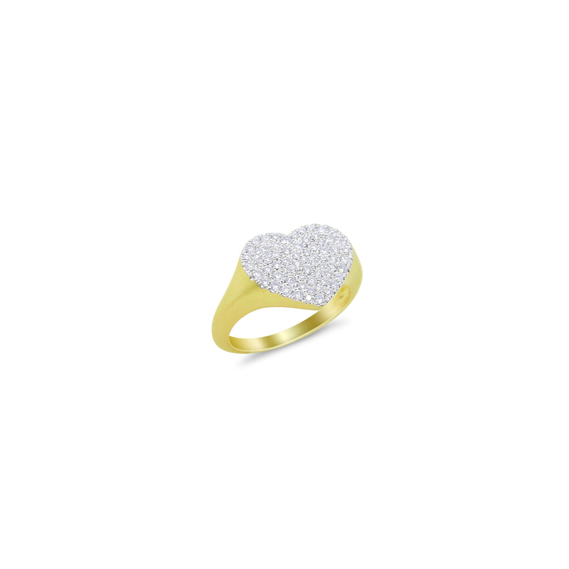 Heart Shaped Diamond Yellow Gold Ring