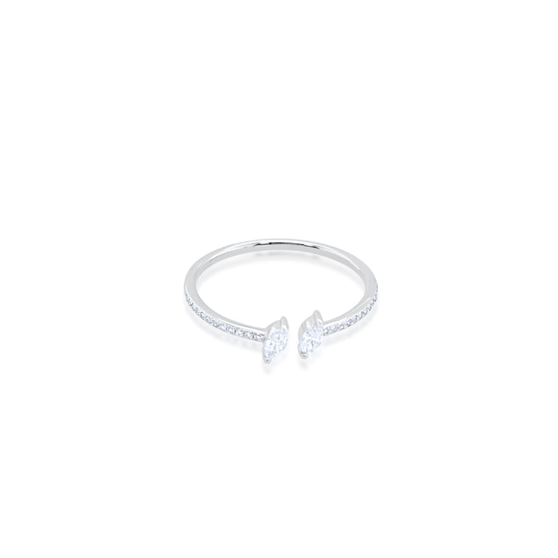 White Gold Open Diamond Ring