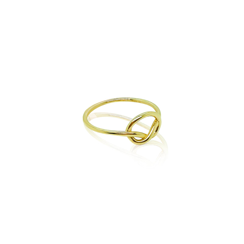 Dainty Yellow Gold Knot Ring
