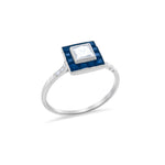 White Gold and Sapphire Antique Ring ONLINE EXCLUSIVE