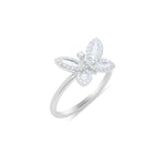 White Gold Diamond Butterfly Ring