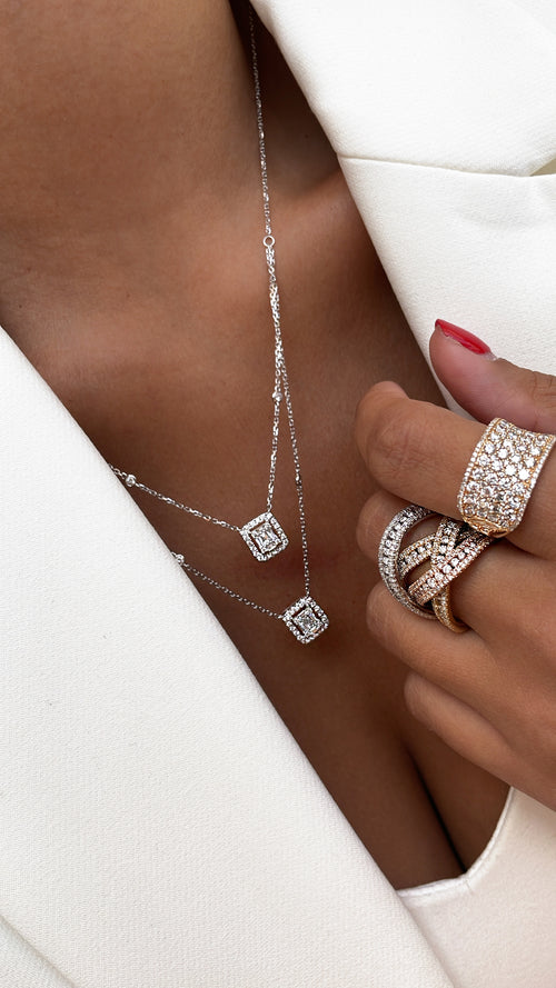 Double Layer Diamond Necklace *ONLINE EXCLUSIVE*