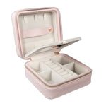 Meira T Pink Leather Jewelry Travel Box