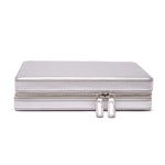 Meira T Leather Travel Jewelry Box in Silver